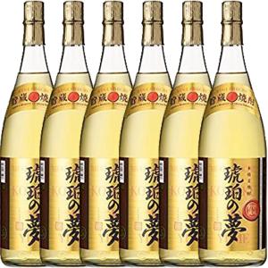 琥珀の夢 麦焼酎 25度 1800ml 6本