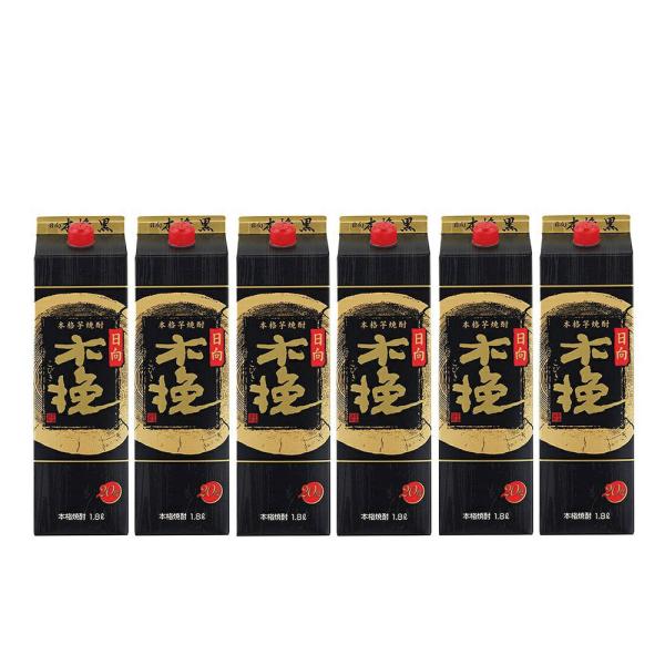 あすつく 送料無料 雲海酒造 芋焼酎 日向木挽 黒麹 20度 パック 1800ml 1.8L×6本