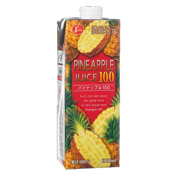 送料無料 JA熊本果実連 Juicy ジューシー パイナップル100 1000ml×2ケース/12本