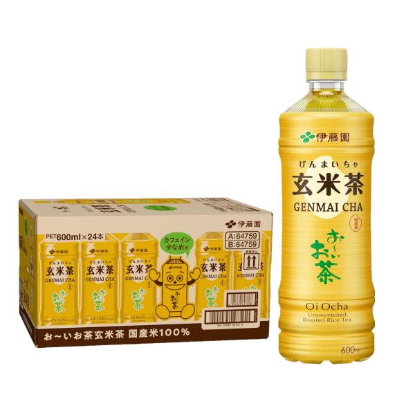 送料無料 伊藤園 お〜いお茶 玄米茶 600ml×1ケース/24本