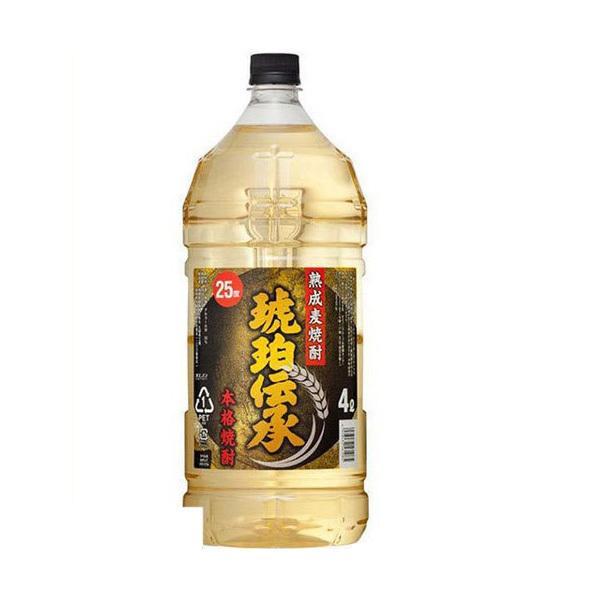 あすつく 福徳長酒類 熟成麦焼酎 琥珀伝承 25度 4000ml 4L 1本