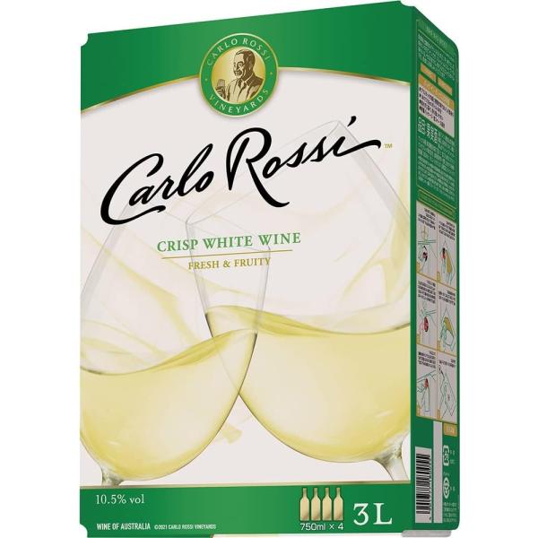 箱ワイン BIB 送料無料 カルロ ロッシ ホワイト 白 3000ml 3L×1ケース/4本 BOX...
