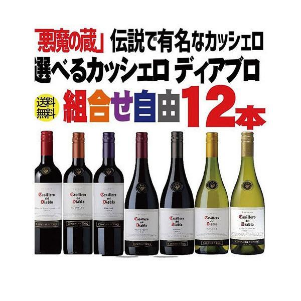 送料無料 【選べるワイン】 ワイン セット チリ 選べるカッシェロセット よりどり12本 飲み比べセ...