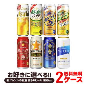 あすつく ビール beer 飲み比べ 詰め合わせ 送料無料 選べる 新ジャンル 500ml×2ケース/48本/本麒麟 金麦 クリアアサヒ のどごし 麦とホップ｜liquor-boss1