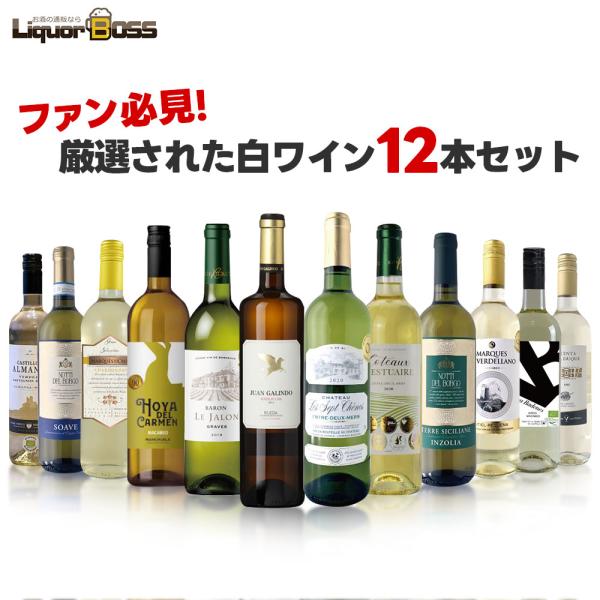 送料無料 白ワインファン必見！格別の旨さ！！華やかな上質白ワインセット[750ml×12本]