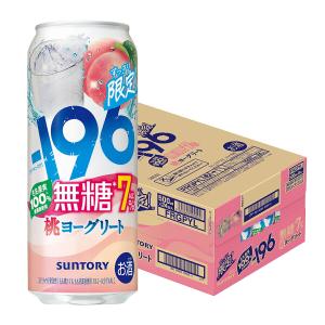 あすつく 送料無料 サントリー -196 無糖 桃ヨーグリート 500ml×1ケース/24本