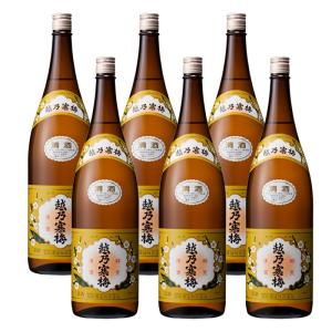 送料無料 日本酒 石本酒造 越乃寒梅 白ラベル 普通酒 1800ml 1800ml×6本
