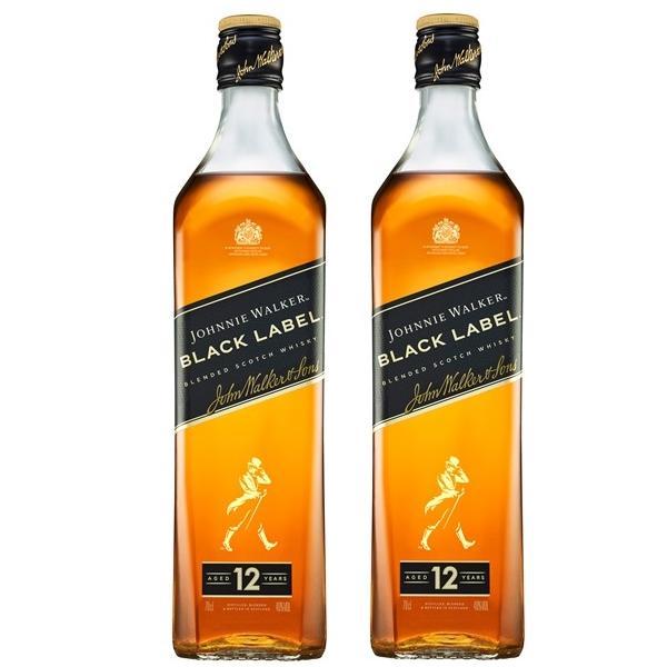 あすつく ウィスキー 送料無料 キリン ジョニーウォーカー ブラックラベル 12年 700ml×2本...