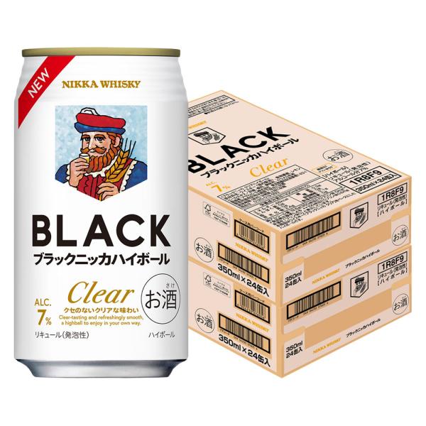 送料無料 アサヒ ブラックニッカ クリア ハイボール 350ml×2ケース/48本