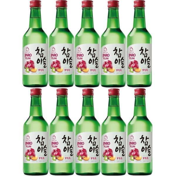 あすつく 送料無料 眞露 JINRO チャミスル すもも 13度 360ml×10本