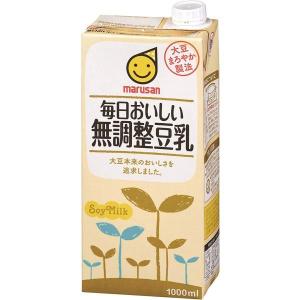 送料無料 マルサンアイ 毎日おいしい無調整豆乳 パック 1L 1000ml×4ケース/24本