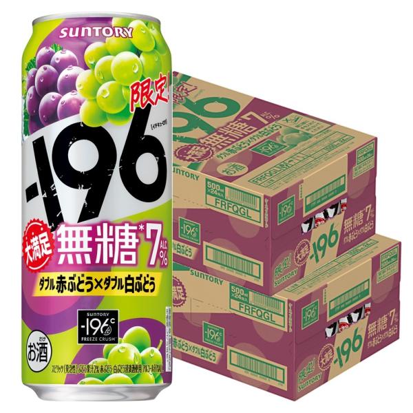 予約2025/12/02発売商品 送料無料 サントリー -196 無糖 ダブル赤ぶどう×ダブル白ぶど...