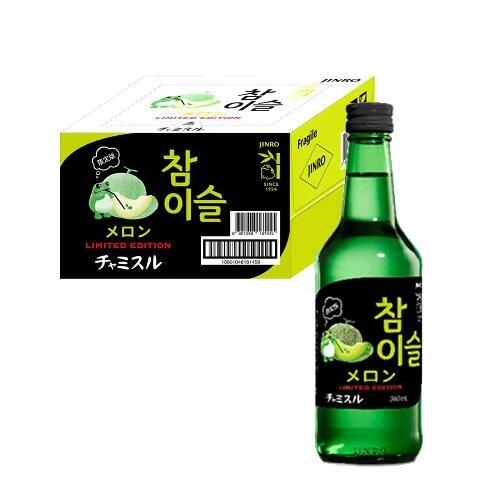 送料無料 眞露 JINRO チャミスル メロン 360ml 20本 韓国 焼酎