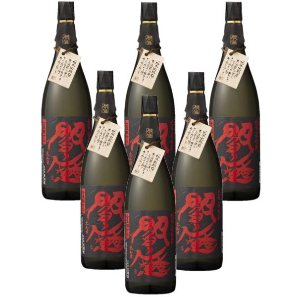 送料無料 老松酒造 全量麹仕込麦焼酎 黒閻魔 えんま 25度 1800ml 1.8L×6本