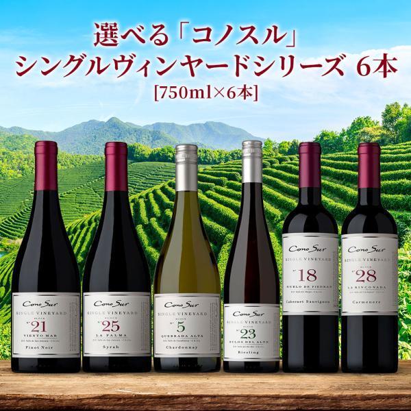 送料無料 選べる コノスル  シングルヴィンヤードシリーズ 6本[750ml×6本]