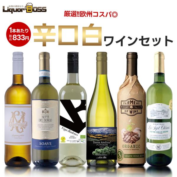 あすつく 送料無料 世界の銘醸地 辛口白ワインセット [750ml×6本]