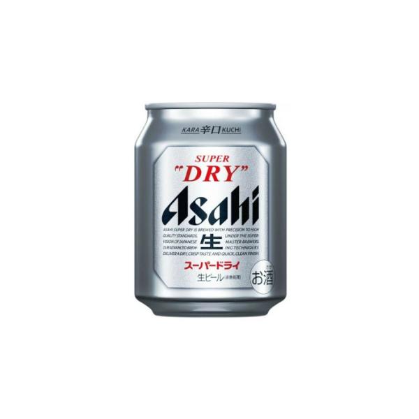 【送料無料】アサヒ ビール スーパードライ 250ml 24缶入 3ケース （72本）※PPバンド