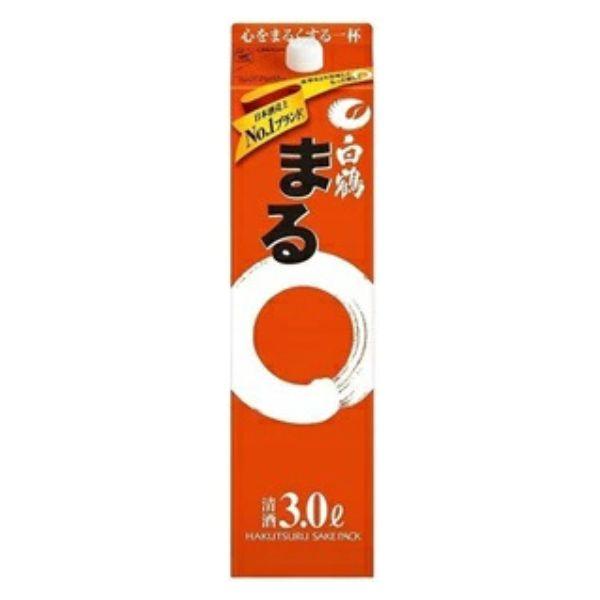「4/12 +5％ LYP会員」 白鶴　まる　3000ml（3Ｌ）パック　1ケース（4本入り）　清酒...