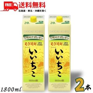 送料無料 いいちこ 焼酎 20度 1.8L パック 2本 セット 1800ml 麦焼酎 三和酒類