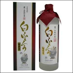 白ふくろう 焼酎 長期甕貯蔵 25度 720ml 瓶 焙煎麦焼酎 研醸｜liquorisland