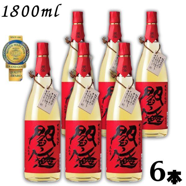 閻魔 焼酎 樽熟成 赤閻魔 25度 1.8L 瓶 1ケース 6本 1800ml 麦焼酎 老松酒造