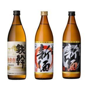 焼酎 新酒 飲み比べ さつま白波 黒白波 鉄幹 新焼酎 25度 900ml 瓶 3本セット 数量限定 10月14日より出荷 芋焼酎｜liquorisland