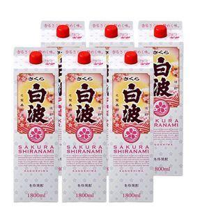 さつま白波 さくら白波 25度 1.8L パック 1ケース 6本 1800ml 芋