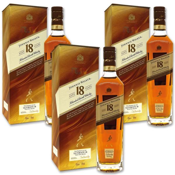 [正規品] ジョニーウォーカー 18年 700ml 3本セット / ギフトBox入り スコットランド...