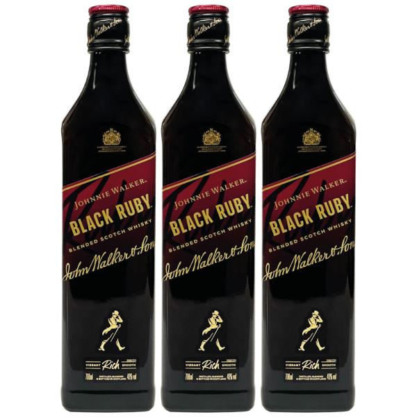[正規品] ジョニーウォーカー ブラックルビー 700ml 3本 セット / スコットランド ブレン...