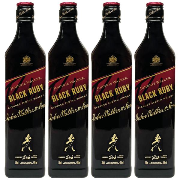 [正規品] ジョニーウォーカー ブラックルビー 700ml 4本 セット / スコットランド ブレン...