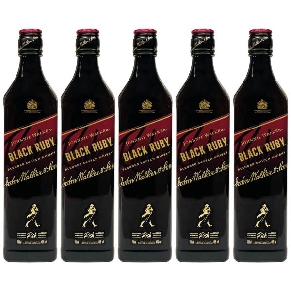 [正規品] ジョニーウォーカー ブラックルビー 700ml 5本 セット / スコットランド ブレン...