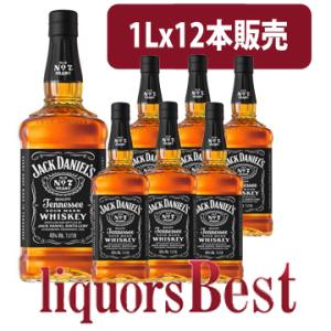 ■12本買いで送料無料 ジャックダニエル ブラック 1000mlｘ12本(1Lｘ12本) ウィスキー...