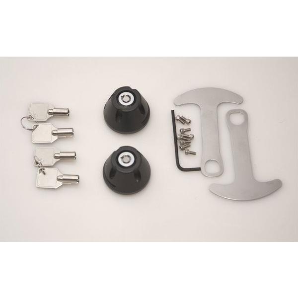 バーエンドヘルメットロック　Kuryakyn Kinetic Grips　用　ブラック　ダブル