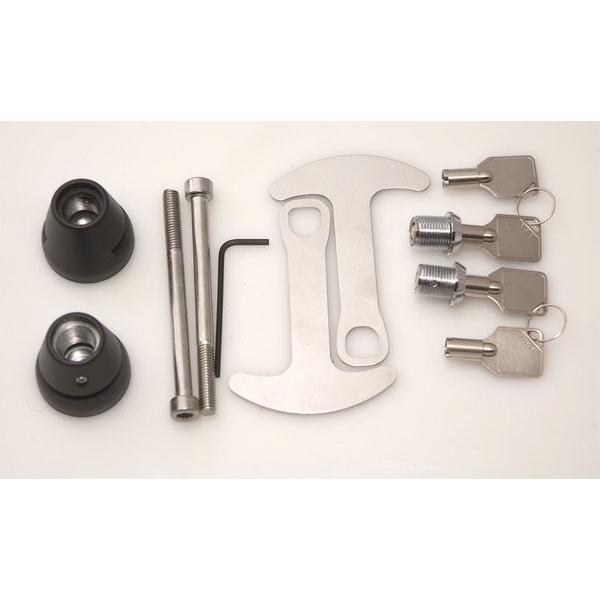 ヘルメットロック　ＳＵＺＵＫＩ、他6mmボルト汎用　ブラック　ダブル