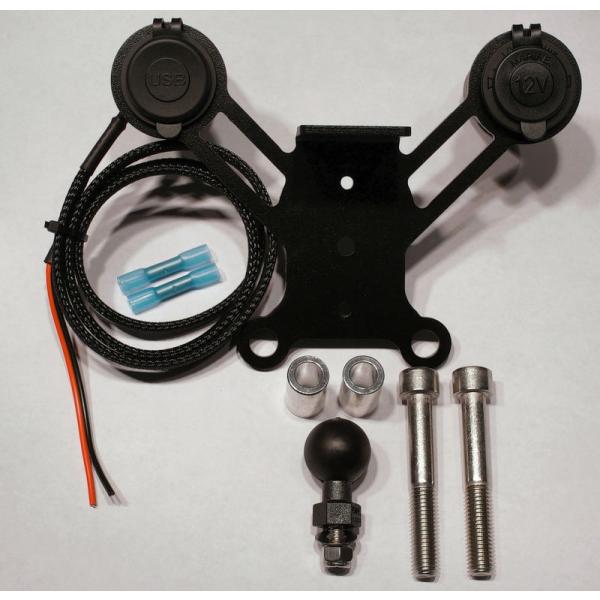 spyderextras製　CAN-AM SPYDER RT用 12ボルトソケット＆USBのドッキン...