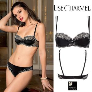 【85D】リズシャルメル ロングセラーシリーズ LISE CHARMEL ブラック パッドなし3/4ブラ(D) 品番ACC3080 ※大きめ注意 インポートランジェリー｜lisecharmel