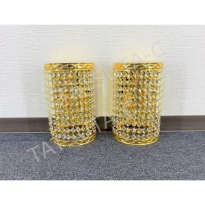 新品 小型 置き型富士山スタンドシャンデリア フルゴールドメッキ