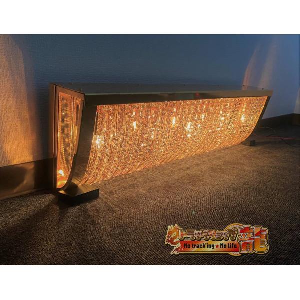 新品即納! 幅80cm ナイアガラ シャンデリア フルゴールドメッキ クリスタルビーズ デコトラ ア...