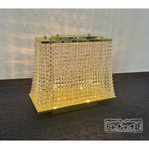 レトロ 水中花ライト 【ブルー】 金メッキステー 水中花ランプ マルチ