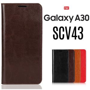 GALAXY a30 ケース 手帳型 GalaxyA30 SCV43 ケース カバー 牛床革 高級感も耐久性も高い