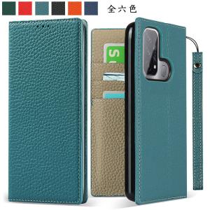 本革 OPPO Reno5 A ケース 手帳型 OPPO Reno5 A カバー カード収納 ストラップ付 ベルトレス 爆買