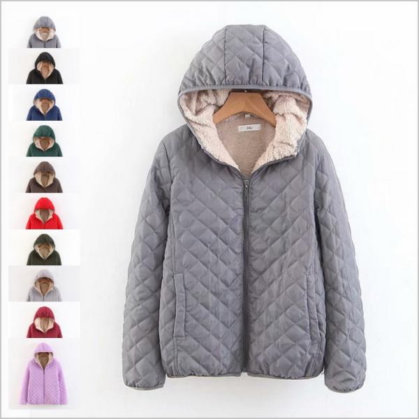 中綿ジャケット レディース 中綿ブルゾン キルティングジャケット 防寒 厚手 裏ボアライナー あった...