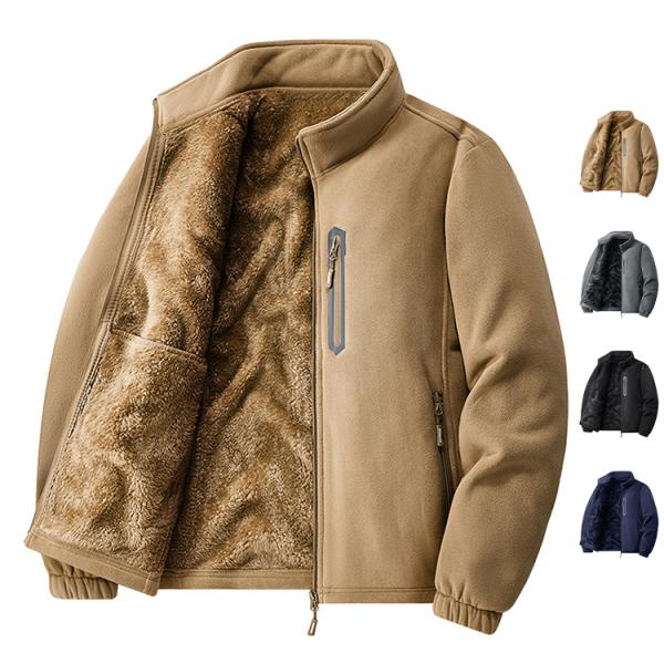 メンズ フリース ジャケット マウンテン アウター ボアジャケット 登山ウェア 裏ボア アウトドア ...