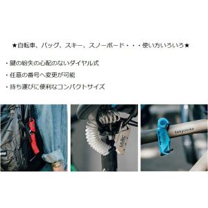 自転車携帯ワイヤーロック 75g軽量 コイル式...の詳細画像5