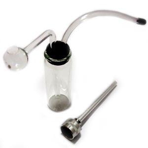 クラックボング ガラスボング 2WAY ボトル型 水パイプ クラックパイプ 水たばこ 喉に優しい シ...