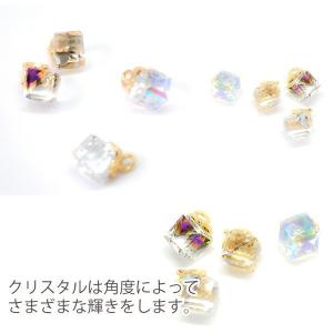 ガラスキューブ チャーム パーツ / 四角 角...の詳細画像3