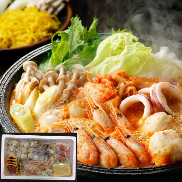 北海道 海鮮キムチ鍋 Eセット 白菜キムチ400g、各種具材　ギフト　熨斗　御祝