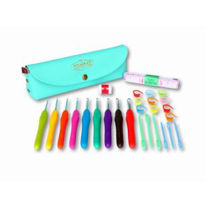 編み針 かぎ針 ソフトラバー グリップ 9本セット(2.0-6.0mm)