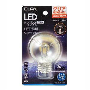 （まとめ） ELPA LED装飾電球 ミニボール球形 E26 G50 クリア電球色 LDG1CL-G-G276 〔×5セット〕｜little-trees