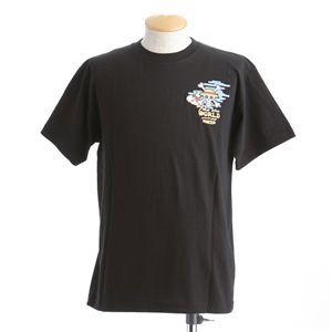 むかしむかし ワンピースコレクション 和柄半袖Tシャツ S-2439 布袋ルフィ 黒 3L｜little-trees